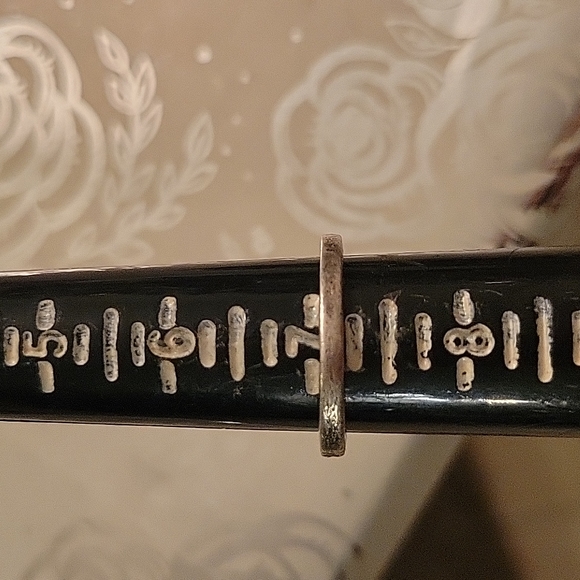 Vintage sterling and square cut blue Topaz ring size7 - Picture 4 of 6